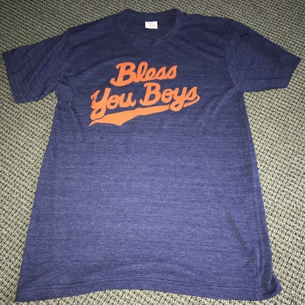 The Mitten State "Bless You Boys" Adult Medium Navy T-Shirt Detroit Tigers